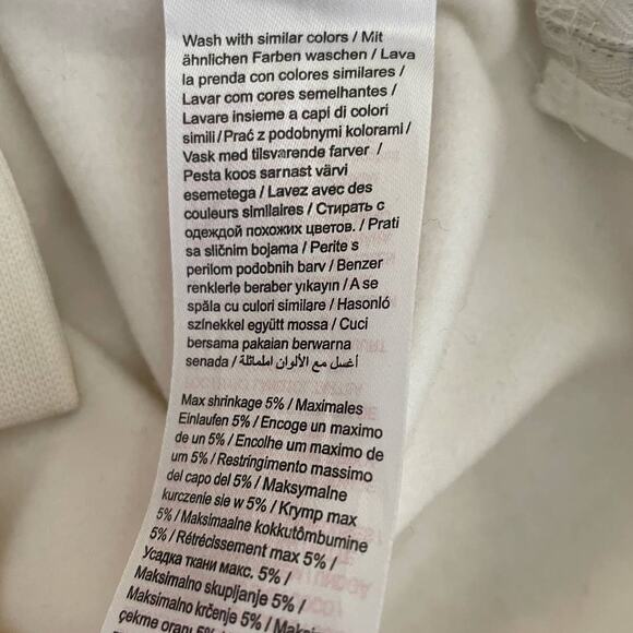 Noisy May Sweatshirt Women XS Cream High Neck Matte Sequence Design Cozy Warm - Picture 10 of 15
